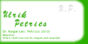 ulrik petrics business card